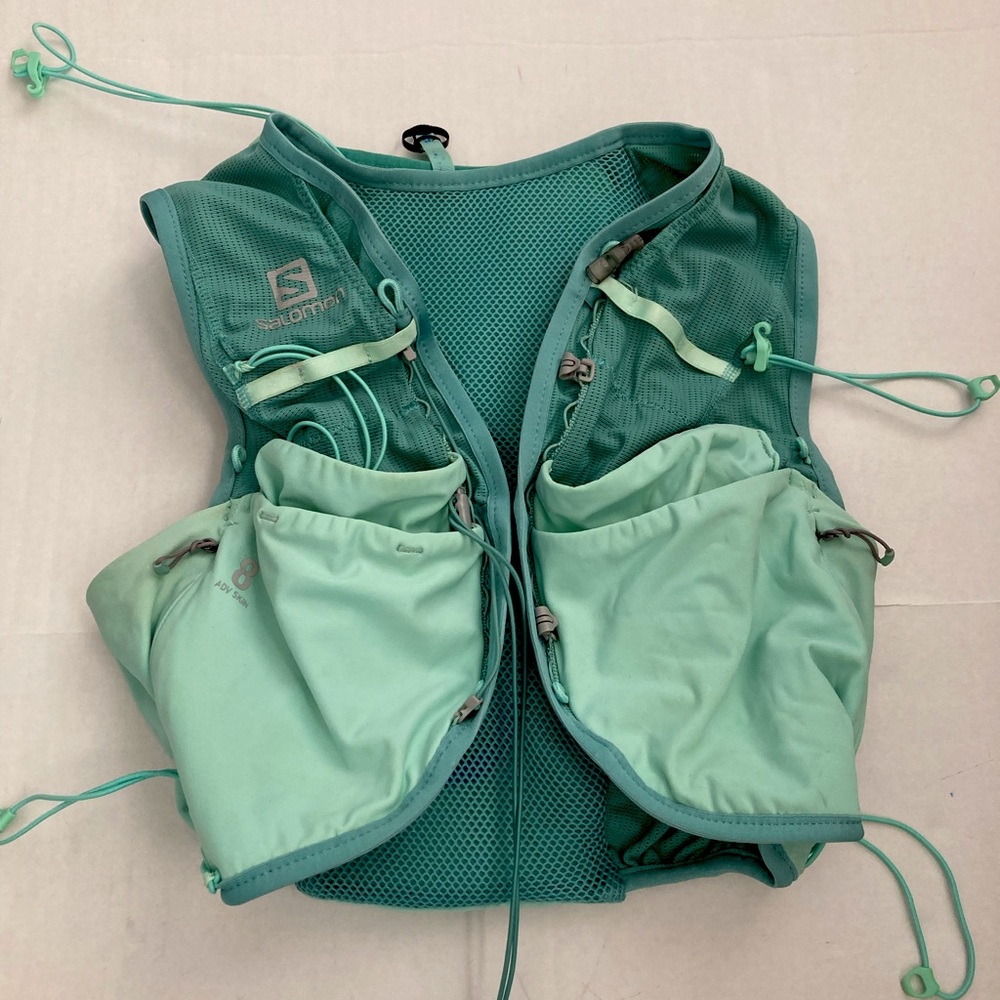 Salomon Running Vest Active Skin 8 women’s Size Large in beach glass green